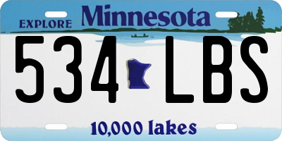 MN license plate 534LBS