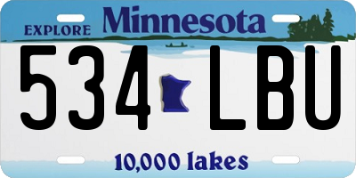 MN license plate 534LBU