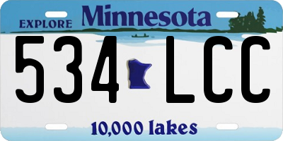 MN license plate 534LCC