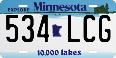 MN license plate 534LCG