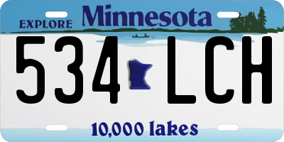 MN license plate 534LCH