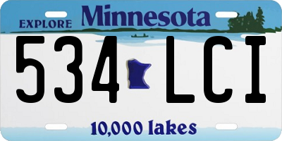 MN license plate 534LCI