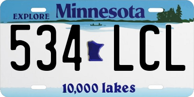 MN license plate 534LCL