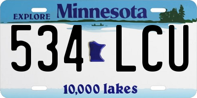 MN license plate 534LCU