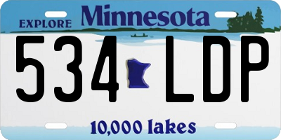 MN license plate 534LDP