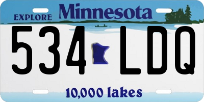 MN license plate 534LDQ