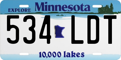 MN license plate 534LDT