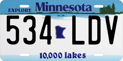 MN license plate 534LDV