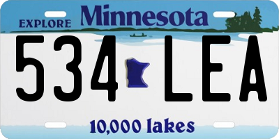 MN license plate 534LEA