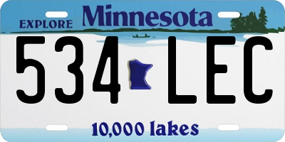 MN license plate 534LEC