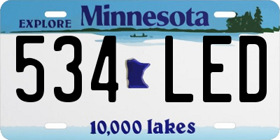 MN license plate 534LED