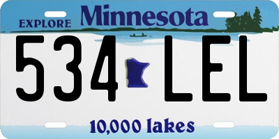 MN license plate 534LEL