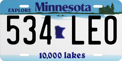 MN license plate 534LEO