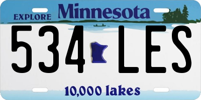 MN license plate 534LES