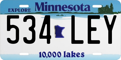 MN license plate 534LEY