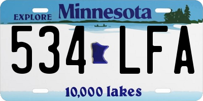 MN license plate 534LFA