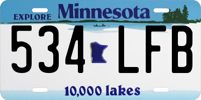 MN license plate 534LFB