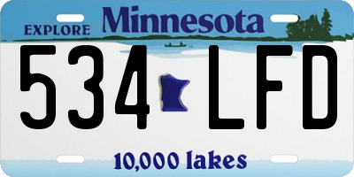 MN license plate 534LFD