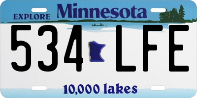 MN license plate 534LFE