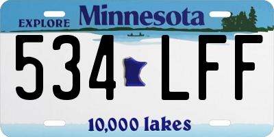 MN license plate 534LFF