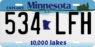 MN license plate 534LFH