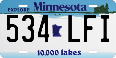 MN license plate 534LFI