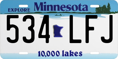 MN license plate 534LFJ