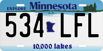 MN license plate 534LFL