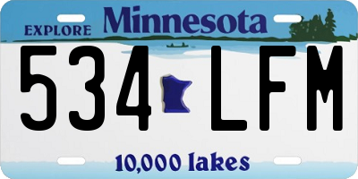 MN license plate 534LFM