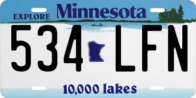 MN license plate 534LFN