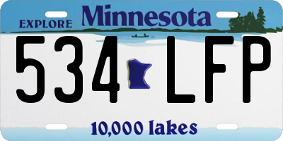 MN license plate 534LFP