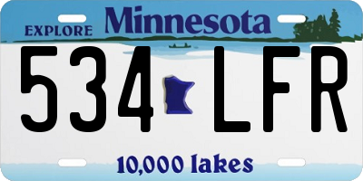 MN license plate 534LFR