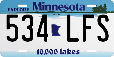 MN license plate 534LFS
