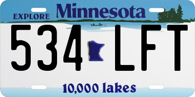 MN license plate 534LFT