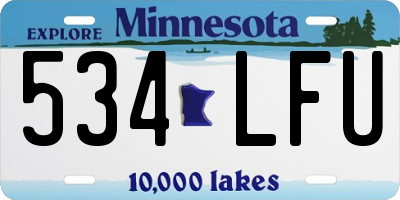 MN license plate 534LFU