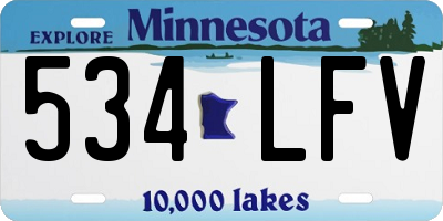 MN license plate 534LFV