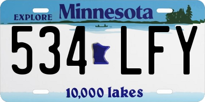 MN license plate 534LFY