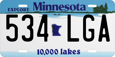MN license plate 534LGA
