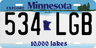 MN license plate 534LGB