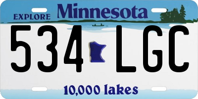 MN license plate 534LGC