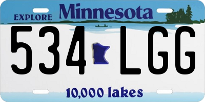 MN license plate 534LGG