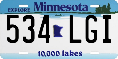 MN license plate 534LGI