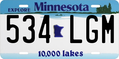 MN license plate 534LGM