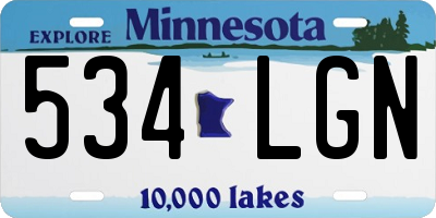 MN license plate 534LGN