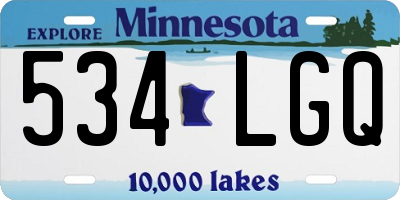 MN license plate 534LGQ