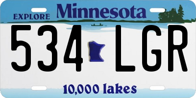 MN license plate 534LGR