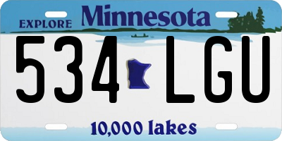 MN license plate 534LGU