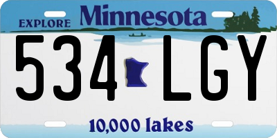 MN license plate 534LGY