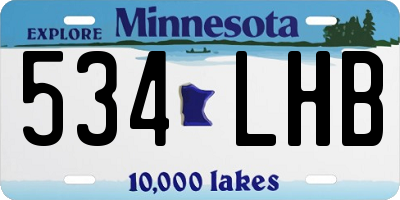 MN license plate 534LHB