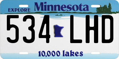 MN license plate 534LHD